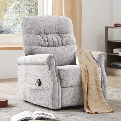 Oris Fur. Power Lift Chair Soft Fabric Upholstery Recliner Living Room Sofa Chair with Remote