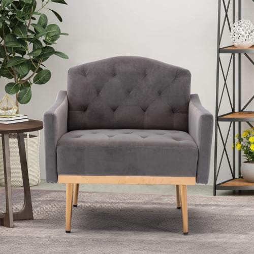 COOLMORE Accent Chair ,Leisure Single Sofa with Rose Golden Feet