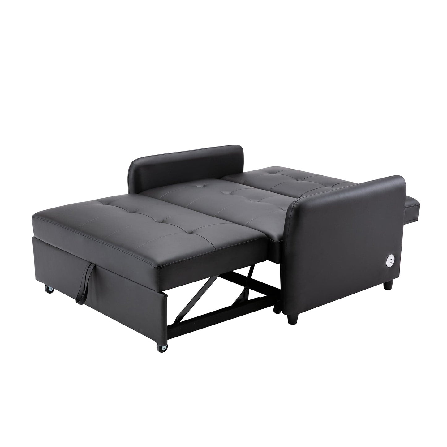 Orisfur. 51" Convertible Sleeper Bed, Adjustable Oversized Armchair  with Dual USB Ports for Small Space