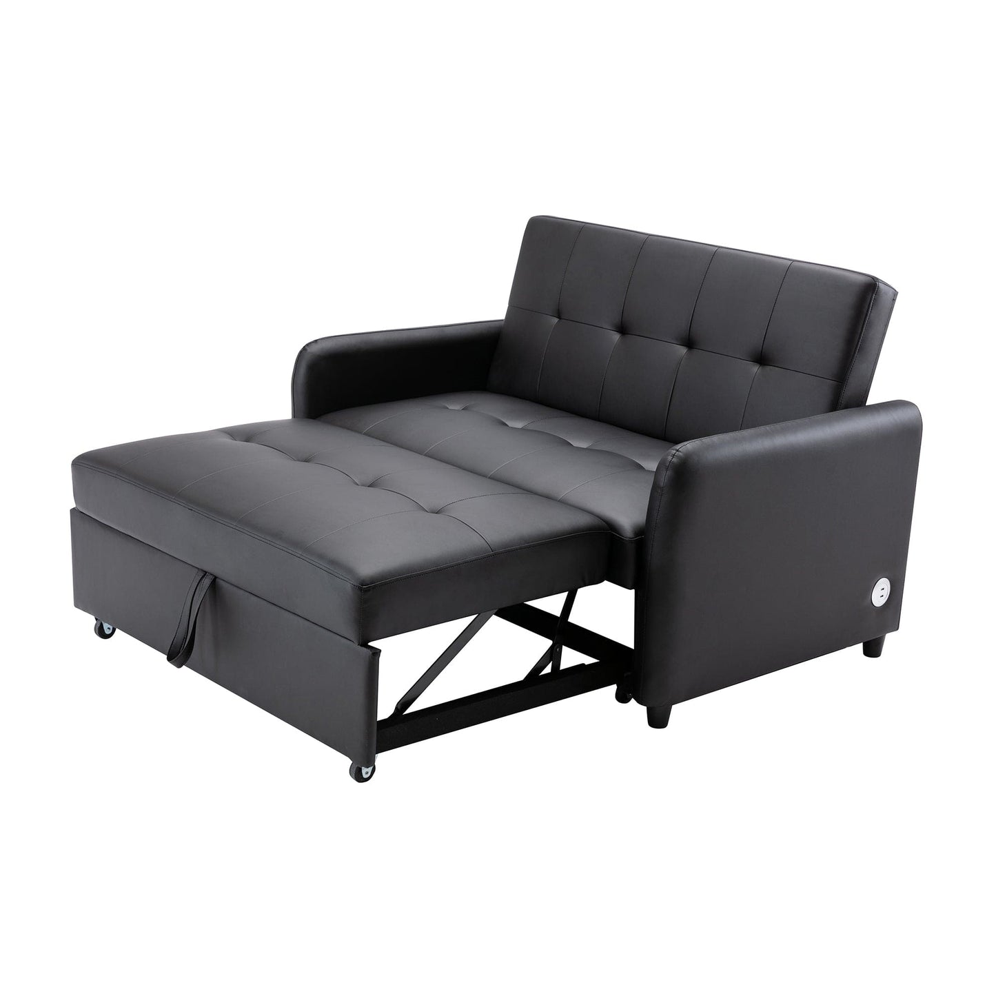 Orisfur. 51" Convertible Sleeper Bed, Adjustable Oversized Armchair with Dual USB Ports for Small Space