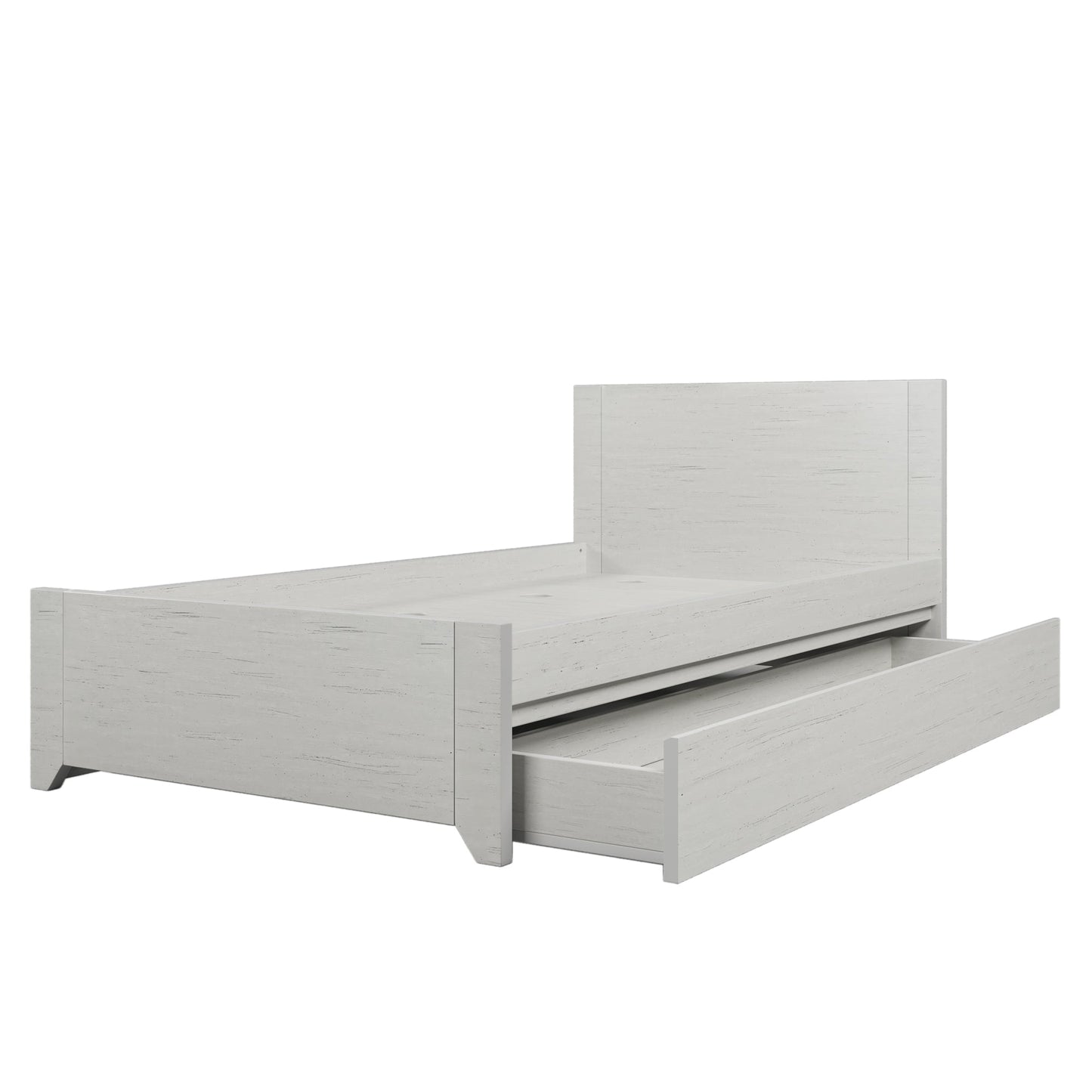3 Pieces Cream Simple Style Manufacture Wood Bedroom Sets with Twin bed, Nightstand and Dresser