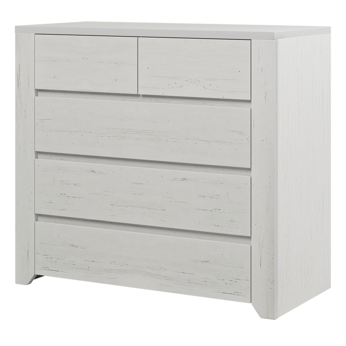 3 Pieces Cream Simple Style Manufacture Wood Bedroom Sets with Twin bed, Nightstand and Dresser