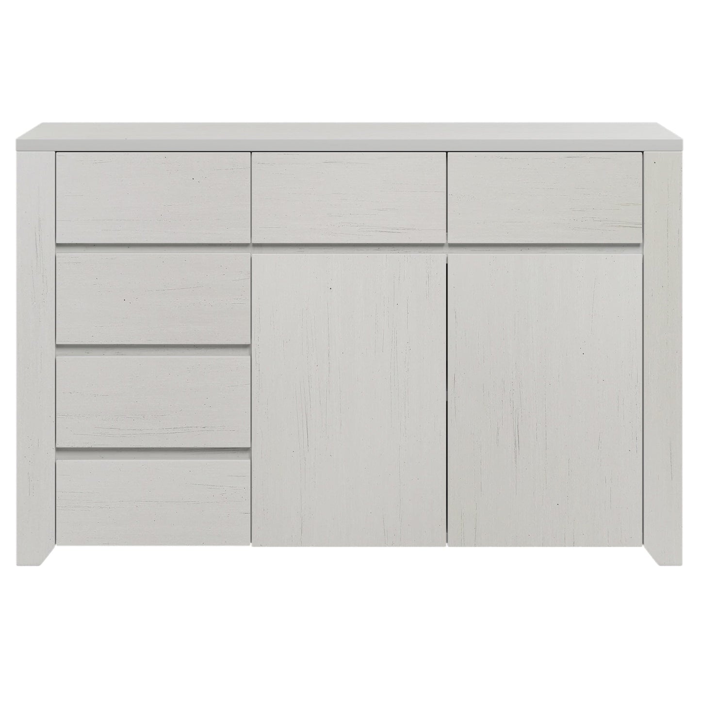 3 Pieces Cream Simple Style Manufacture Wood Bedroom Sets with Twin bed, Nightstand and Dresser
