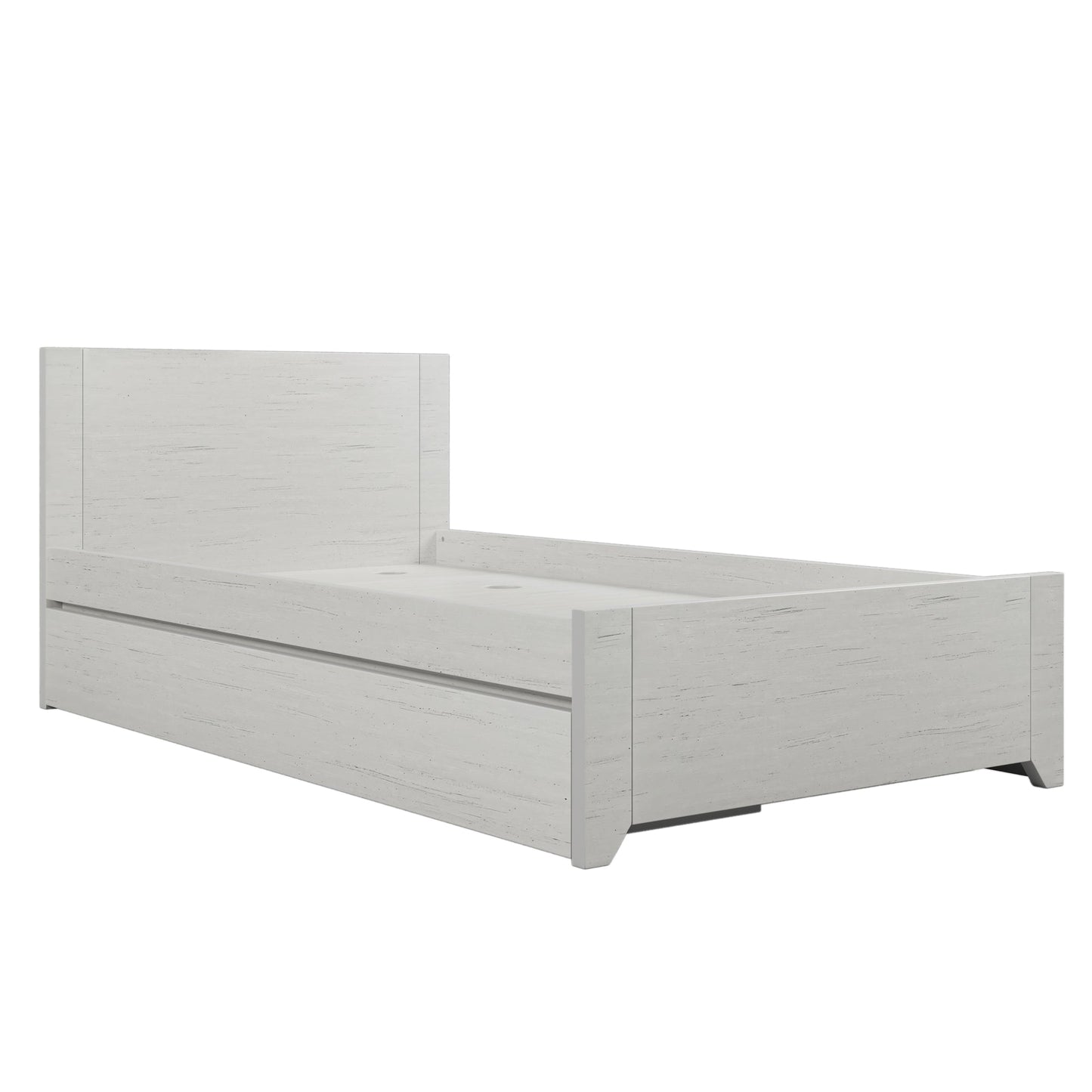 3 Pieces Cream Simple Style Manufacture Wood Bedroom Sets with Twin bed, Nightstand and Dresser