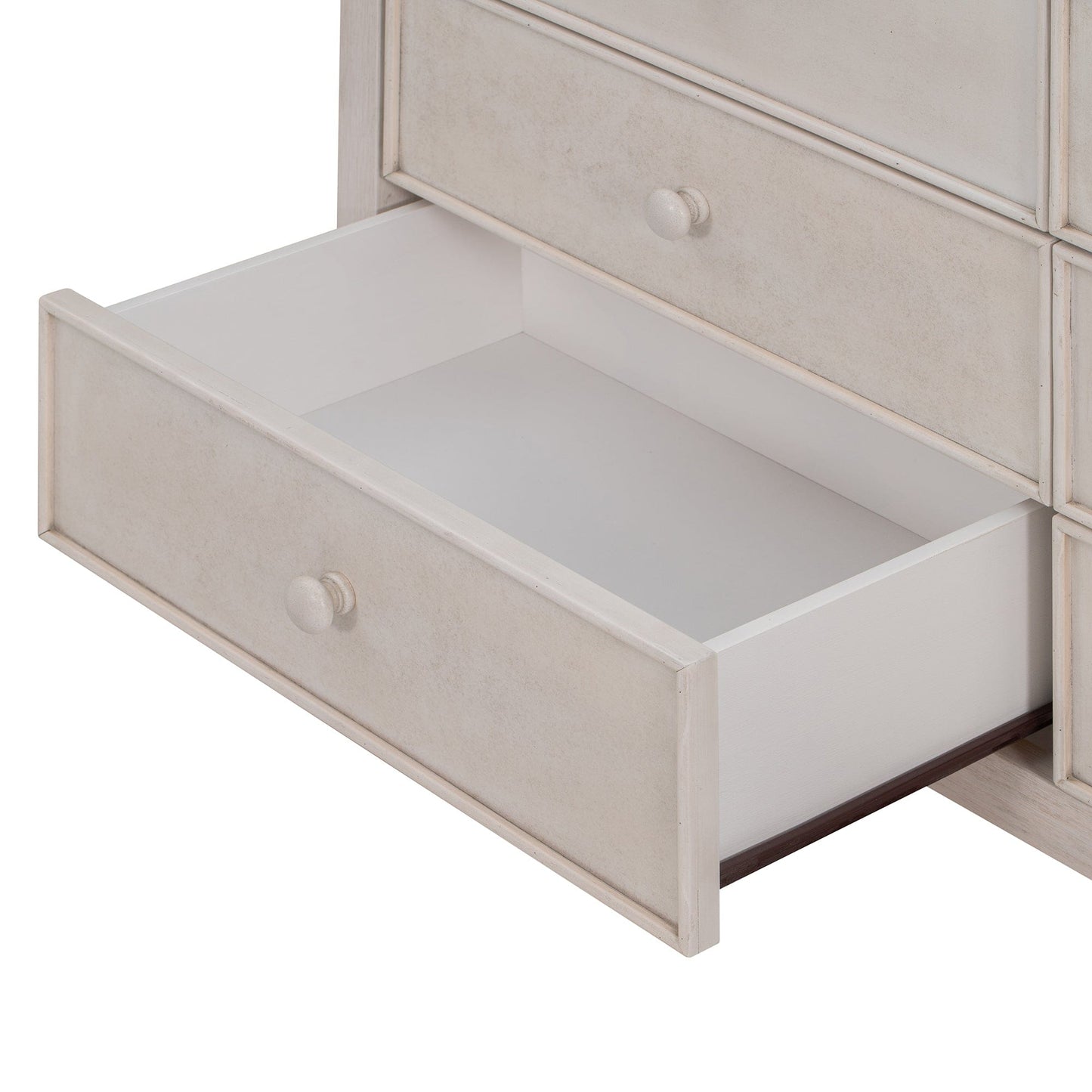 3-Pieces Bedroom Sets Full Size Platform Bed with Nightstand and Dresser,Antique White