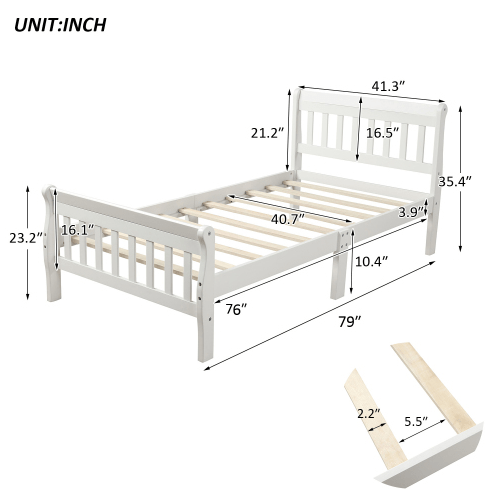 Wood Platform Bed Twin Bed