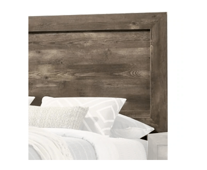 Farmhouse Style Wooden California King Bed with Panel Design
