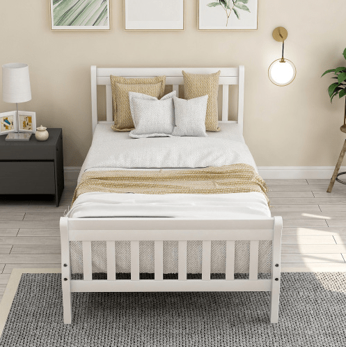 Wood Platform Bed Twin Bed