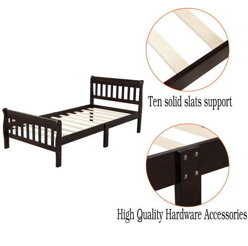 Wood Platform Bed Twin Bed