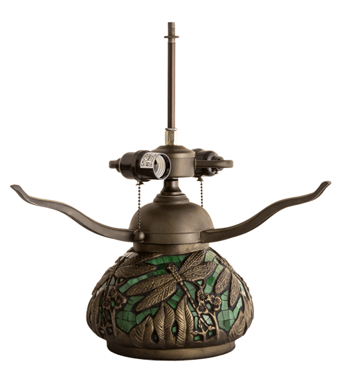 16" High Tiffany Hanginghead Dragonfly Cone Table Lamp