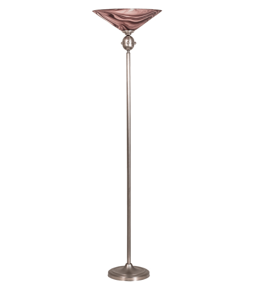 69"W Deco Ball Chambord Swirl Torchiere