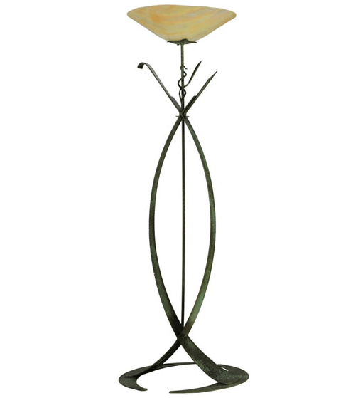 67"H Nehoc Fused Glass Torchiere