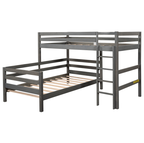 Twin-Over-Twin Bunk Bed, Loft Bed With Ladder