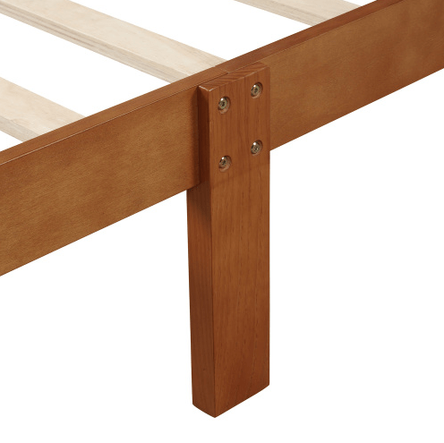 Wood Sleigh Bed with Headboard/Footboard/Wood Slat Support