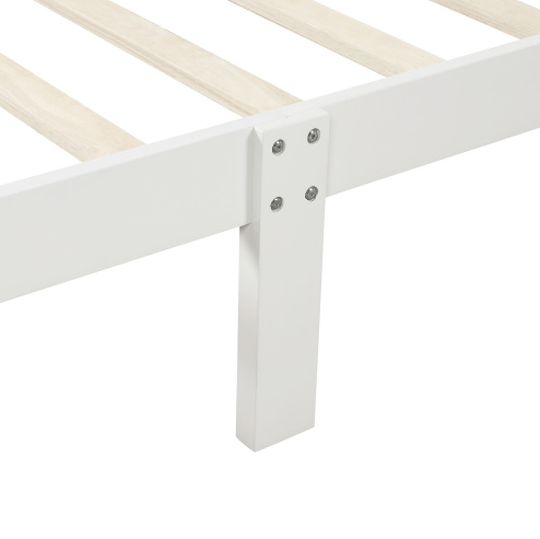 Wood Sleigh Bed with Headboard/Footboard/Wood Slat Support