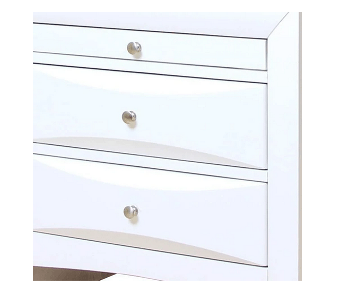Contemporary 3 Drawer Wood Nightstand