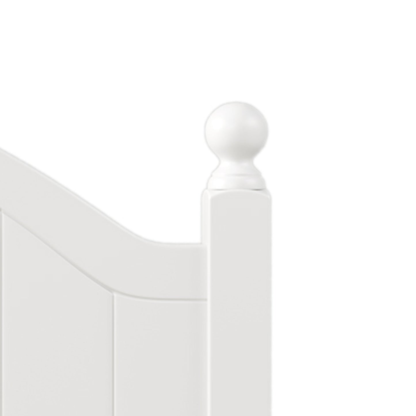 Three Pieces Traditional Concise Style White Bedroom Sets, Nightstand+ Chest+ King Bed