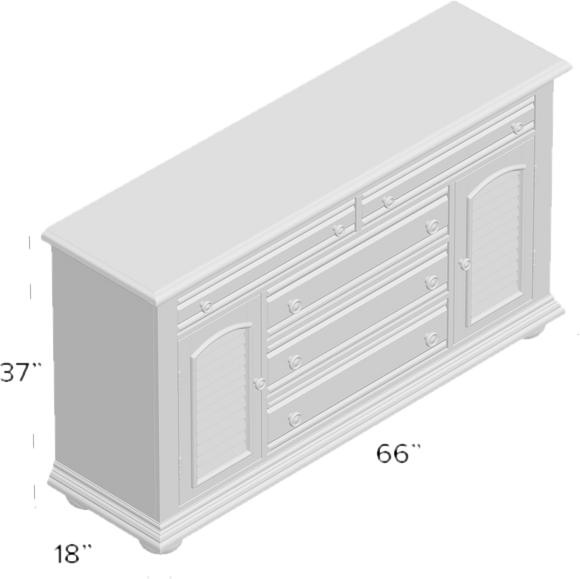 Abingd 5 Drawer Combo Dresser