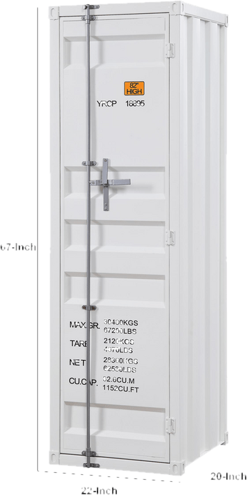 Saphira Industrial Metal Wardrobe Armoire