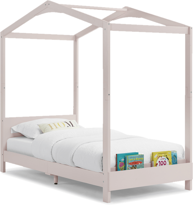 Twin Solid Wood Platform Standard Bed with Shelves by Delta Children