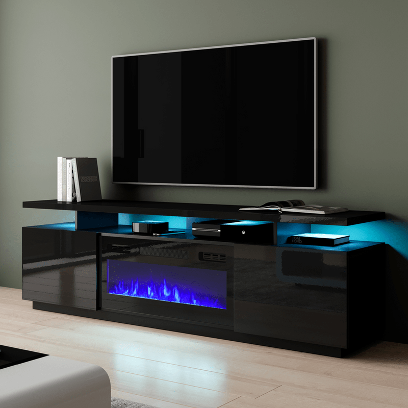 Burkard TV Stand for TVs up to 78" with Fireplace Included