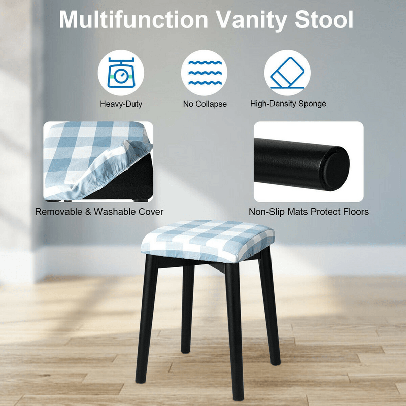 Cyrilmagnin Makeup Vanity Set with Stool and Mirror