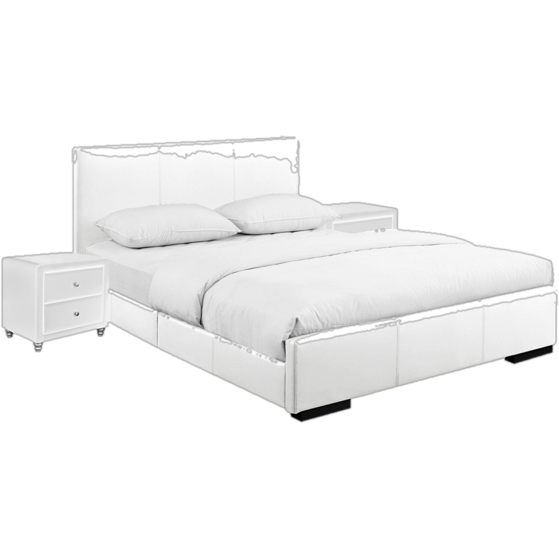 Dumfries Upholstered Platform 3 Piece Bedroom Set - Queen Size