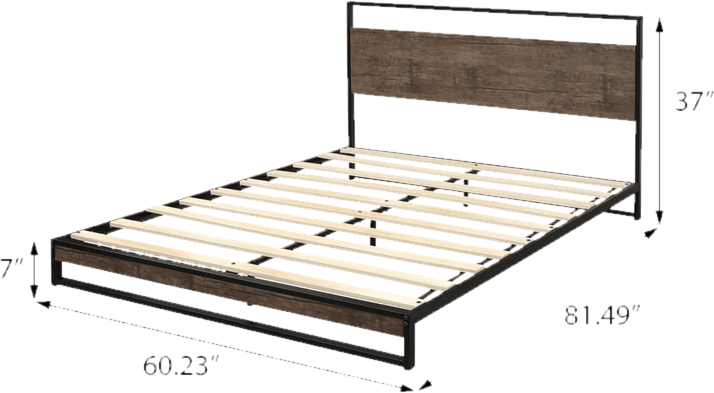 Vegard Low Profile Sleigh Platform Bed