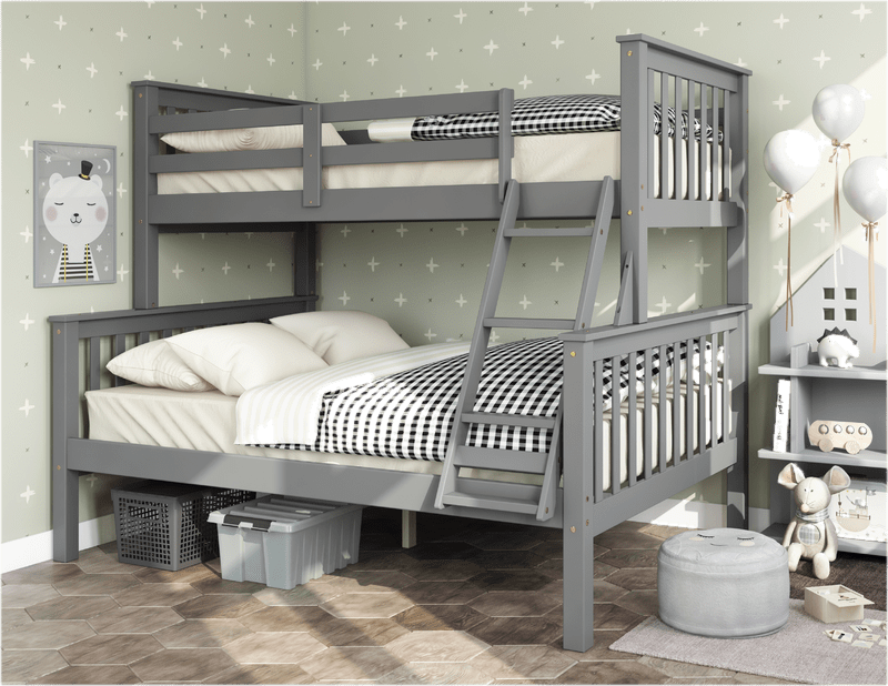Pamplin Twin Over Full Solid Wood Standard Bunk Bed by Harriet Bee