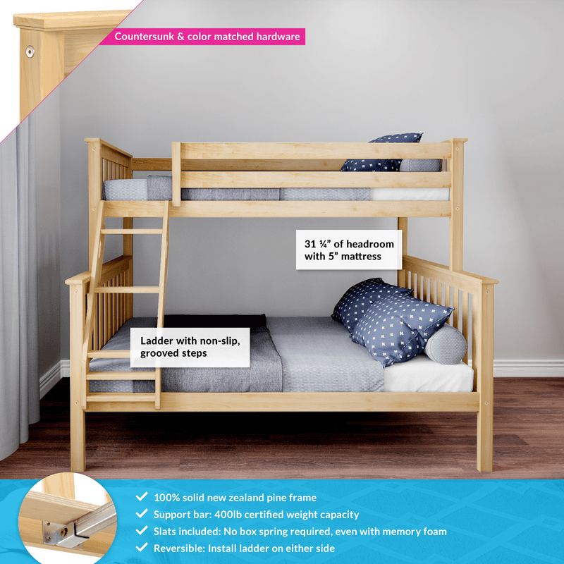 Bolles Twin Over Full Solid Wood Standard Bunk Bed by Harriet Bee