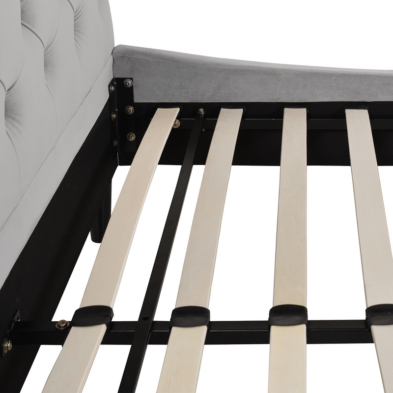 Harley Tufted Upholstered Low Profile Platform Bed