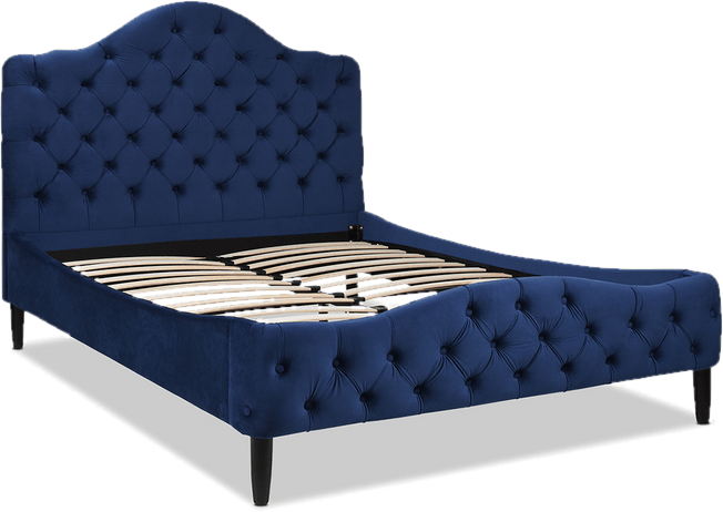 Harley Tufted Upholstered Low Profile Platform Bed