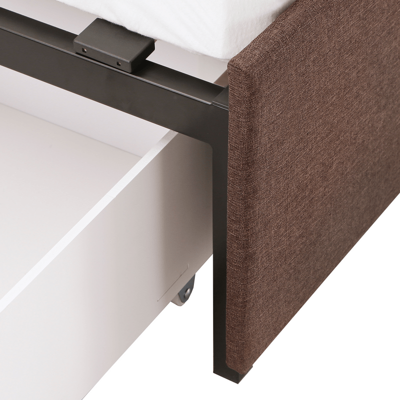 Aderyn Tufted Upholstered Low Profile Storage Platform Bed
