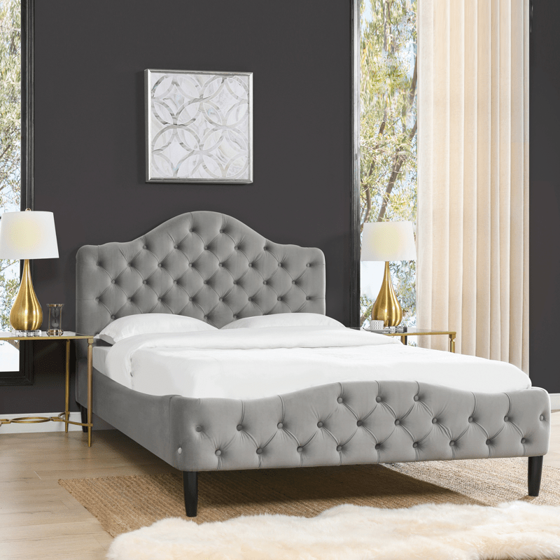Harley Tufted Upholstered Low Profile Platform Bed