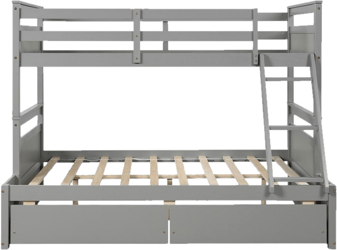 Mahurin Twin Over Full 2 Drawer Solid Wood Standard Bunk Bed by Mack & Milo™
