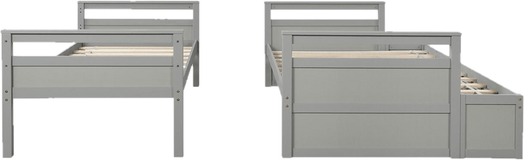 Mahurin Twin Over Full 2 Drawer Solid Wood Standard Bunk Bed by Mack & Milo™