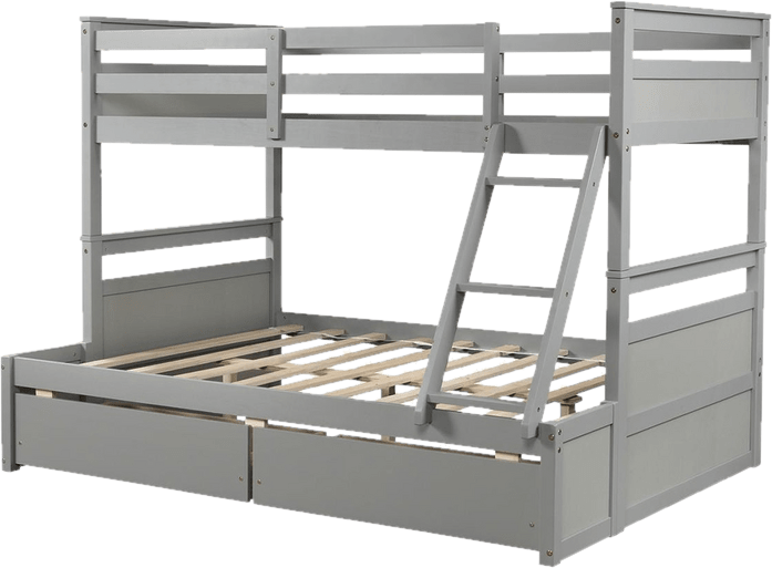 Mahurin Twin Over Full 2 Drawer Solid Wood Standard Bunk Bed by Mack & Milo™