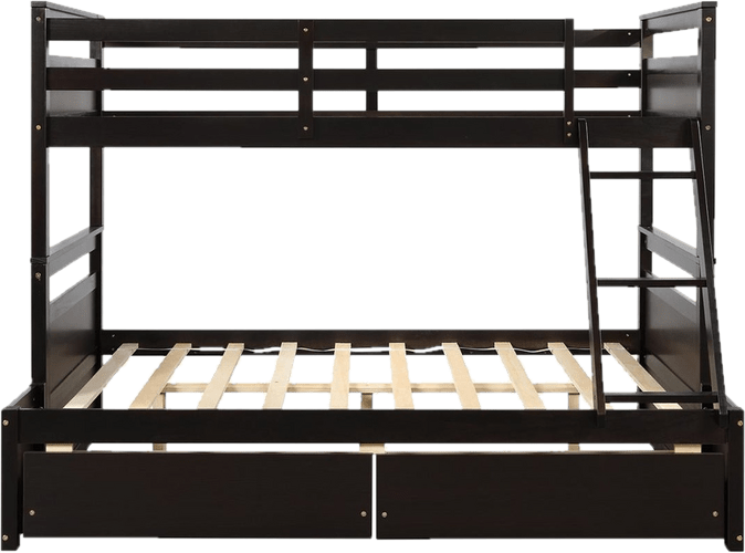 Mahurin Twin Over Full 2 Drawer Solid Wood Standard Bunk Bed by Mack & Milo™