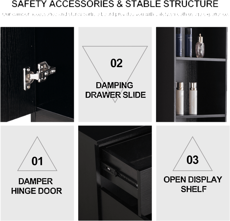 Shumake 2 Drawer Combo Dresser with Mirror