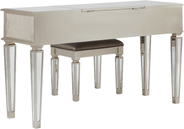 Lonnix Vanity Set with Stool and Mirror