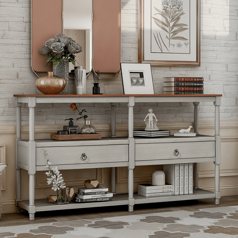 Meryl 57.9'' Solid Wood Console Table