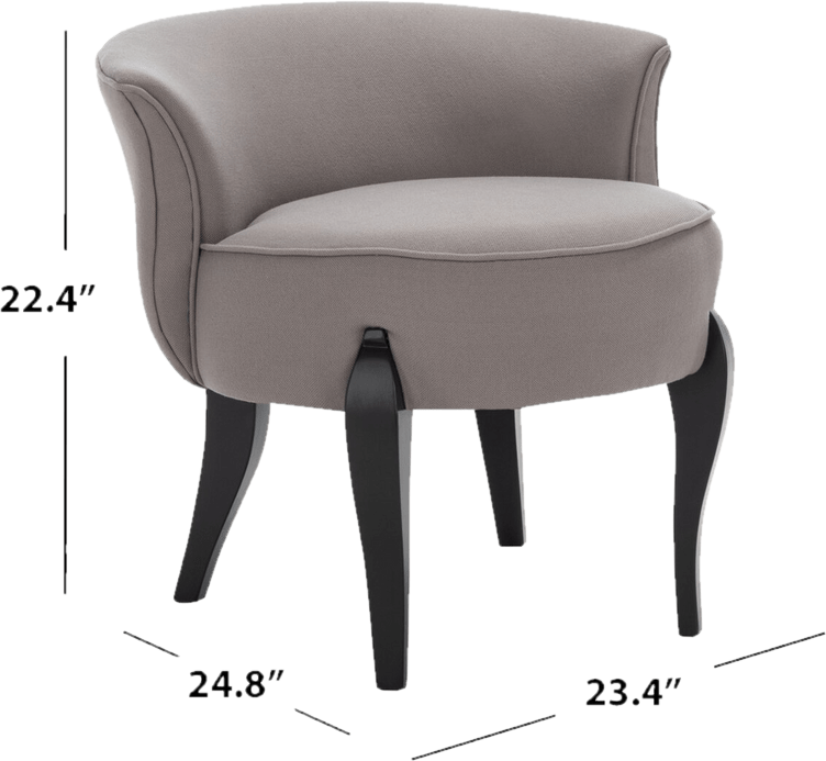 Sandstrom French Leg Linen Vanity Chair
