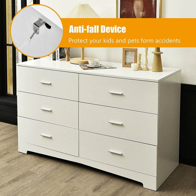 6 Drawer 51" W Double Dresser
