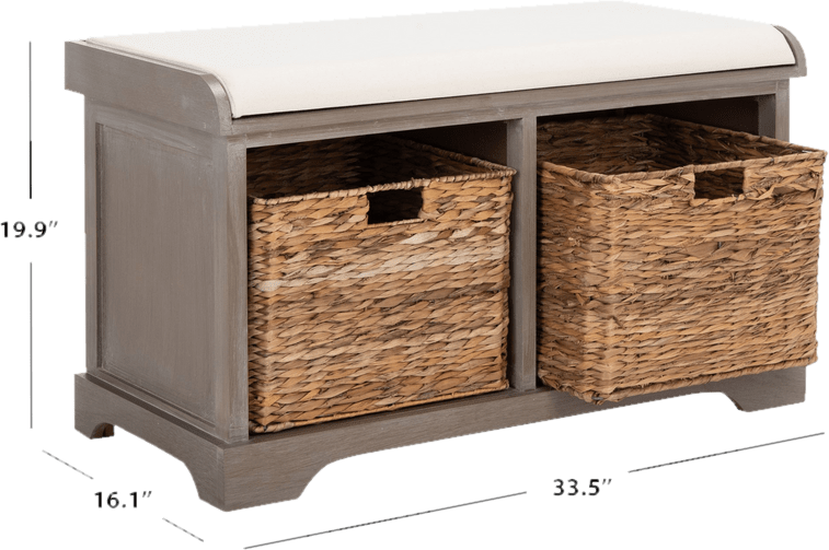 Santa Cruz Upholstered Cubby Storage Bench