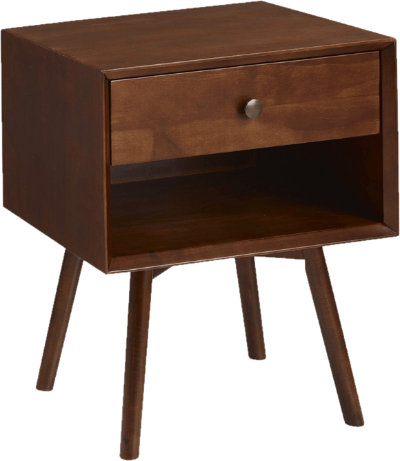 Modern Wood Nightstand Side Table 1 Drawer