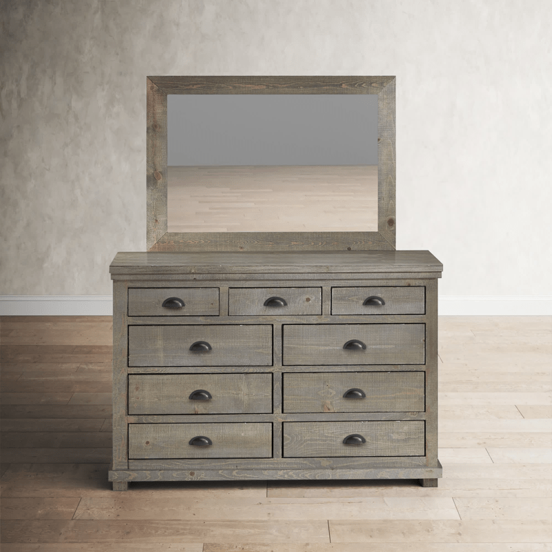 Lockridge 9 Drawer Dresser with Mirror
