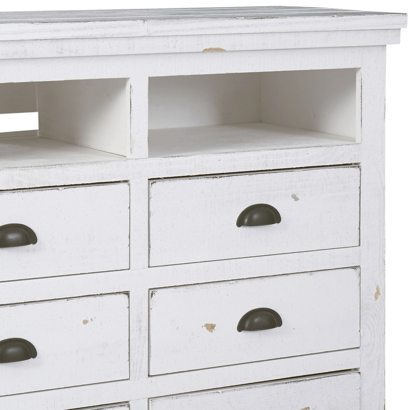 Lockridge 6 Drawer 48" W Solid Wood Media Double Dresser