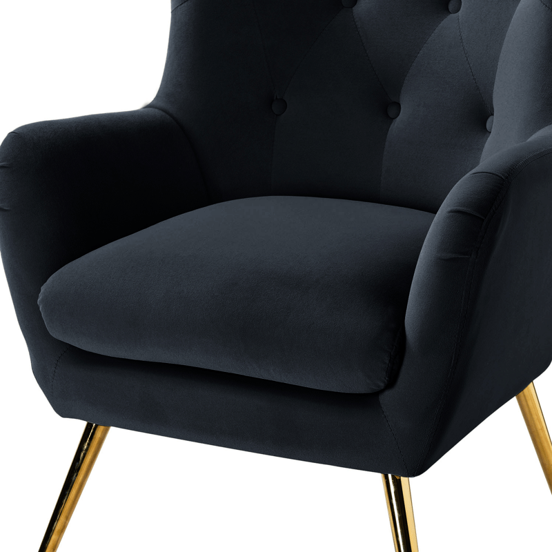 Dowdle 29.25'' Wide Tufted Velvet Wingback Chair