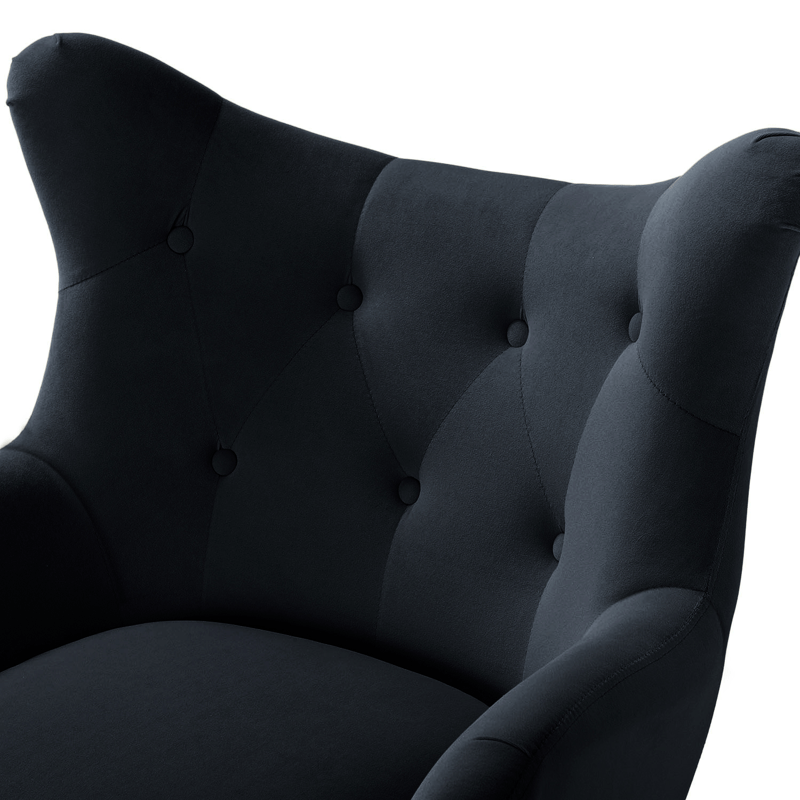 Dowdle 29.25'' Wide Tufted Velvet Wingback Chair