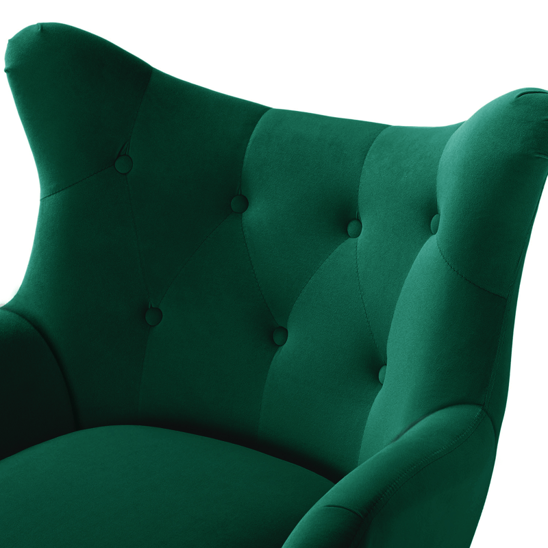 Dowdle 29.25'' Wide Tufted Velvet Wingback Chair